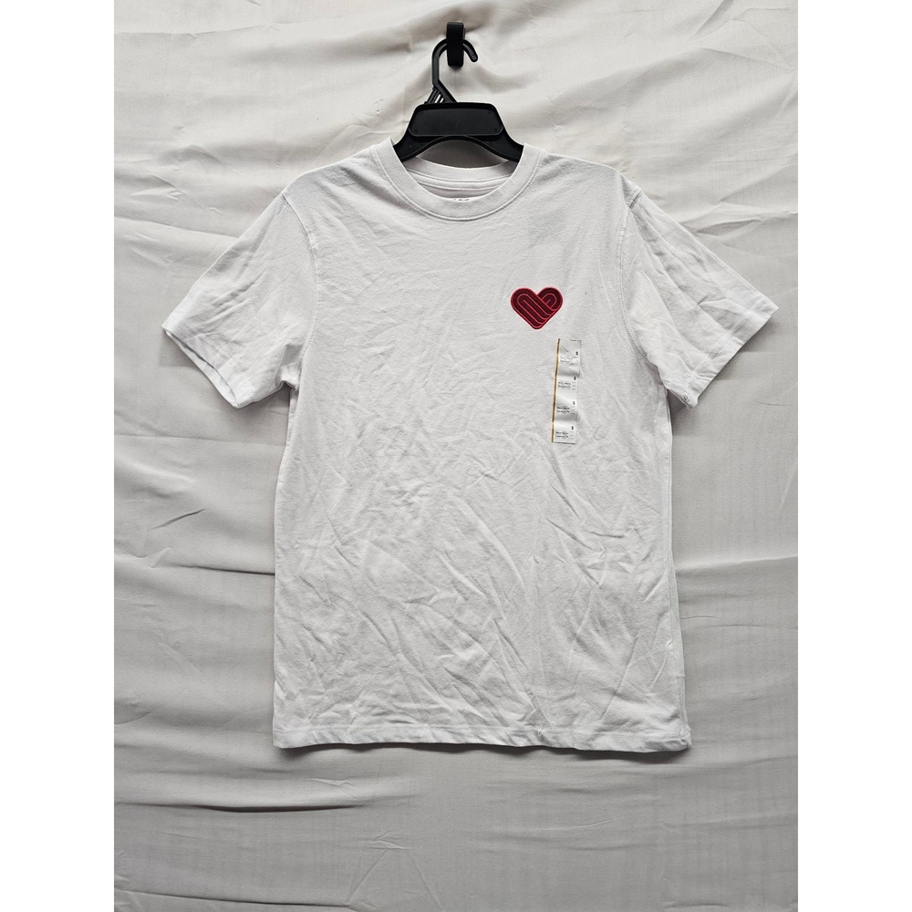 Goodfellow & Co Mens Crewneck T-Shirt White Cotton Blend Casual Size Small